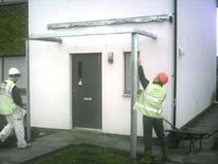 Site Installation of Steel Porch Roof - Camlachie Phase 5, Glasgow